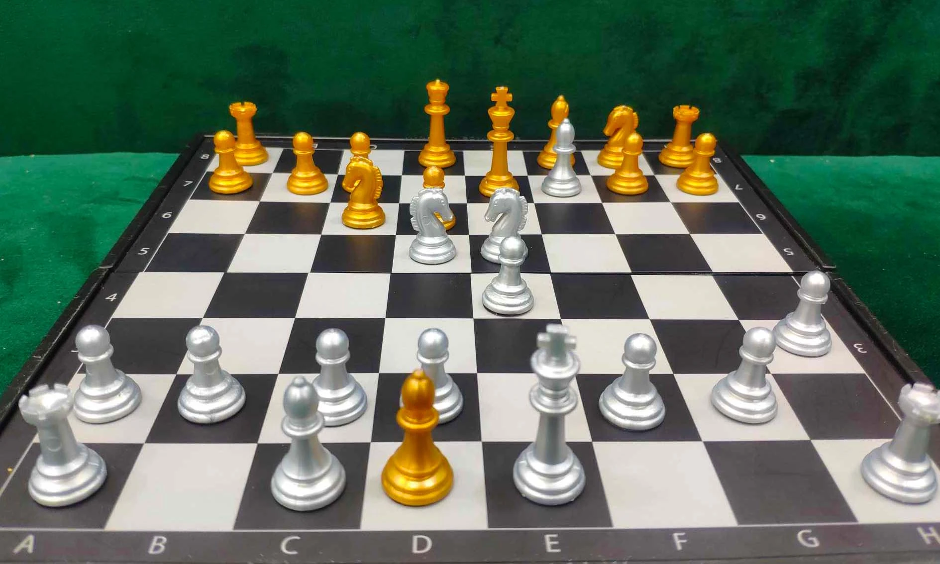 A chess board with a Legal Trap checkmate